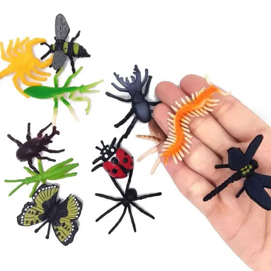 Brinquedos Realistas Para Insetos , 12 Pacotes , Mini Modelos De Aranha De Dinossauro Em Massa Crianças , Aprendendo A B
