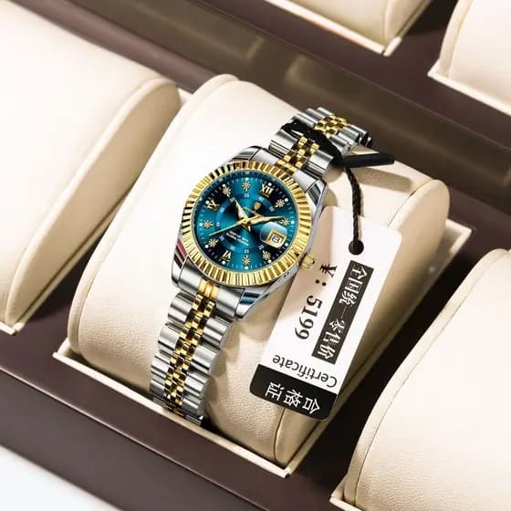 Marca suíça de luxo senhoras relógio novo estilo à prova dwaterproof água luminosa quartzo relógio de pulso ao vivo comé