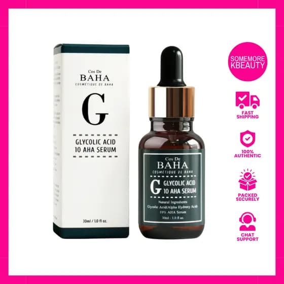 COS DE BAHA Sérum Glicólico 30ml (G) com Ingredientes Naturais, 30ml - AHA, Suaviza Cicatrizes + Esfolia