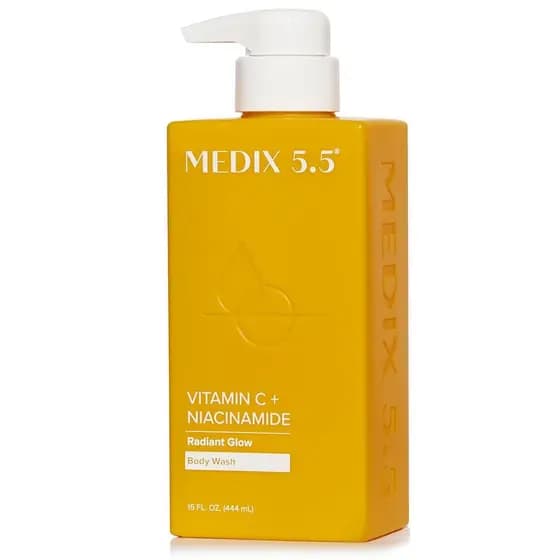 MEDIX5.5 RadiantGlow Gel de Banho com Vitamina C e Niacinamida | Limpador Suave para Corpo e Rosto com Aroma Cítrico par