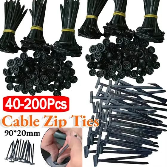 200 Peças Corda De Nylon Acessórios Para Reparo De Automóveis Fivela De Braçadeira De Cabo Universal Resistente Autotrav