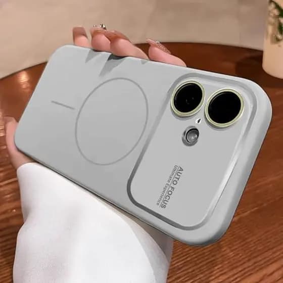 Capa Magnética De Silicone Misscase Para 17 Pro Max Com Protetor De Lente De Câmera , Compatível Magsafe , Anti-Riscos À