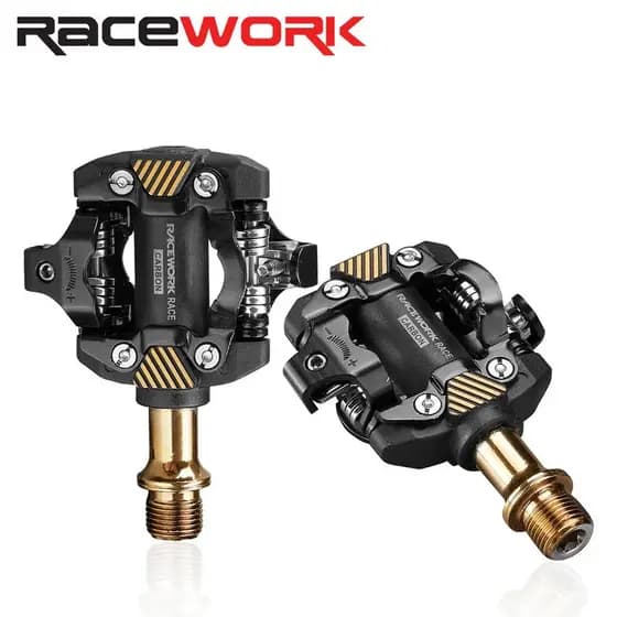 RACEWORK MTB Pedal Auto-Travamento SPD Pedais Mountain Bike Chuteiras Rolamento Apoio Para Os Pés Peças Da Bicicleta