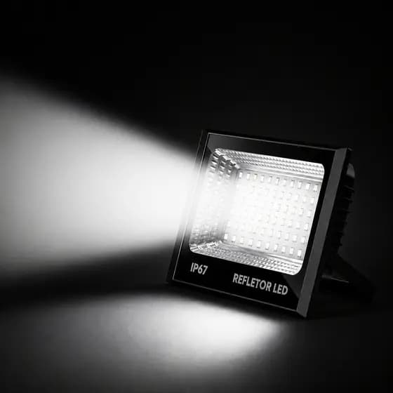 Refletor Led Colorido Branco 100w Kit 3 Avery Jardim Fachada Holofote Led Colorido Refletor Led Economia Energia