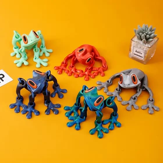 Brinquedo De Geladeira De Sapo Magnético Impresso Em 3D Articulações Móveis Decoração De Animais Articuláveis Com Recurs