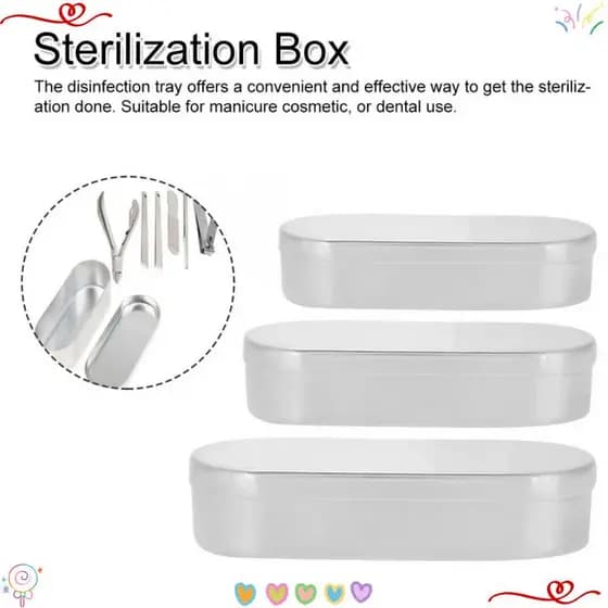 1Pcs Caixa De Esterilização , Esterilizador De Manicure De Liga De Alumínio Para Ferramenta De Unhas , 2ml/5ml/10m