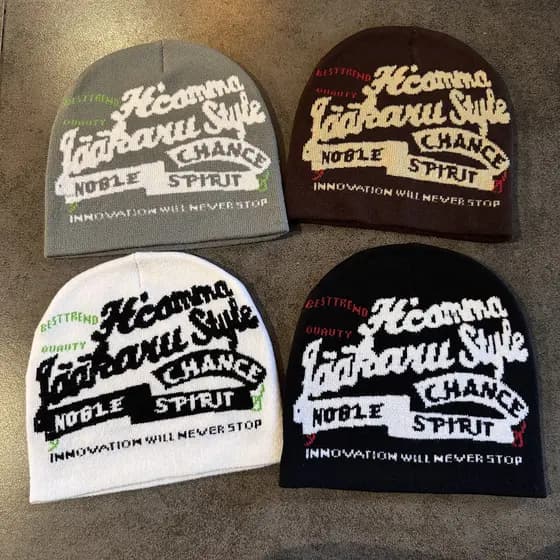 Frete Grátis Gorro Tricotado Estilo Y2K Hip Hop Vintage Americano Unissex Moda Inverno