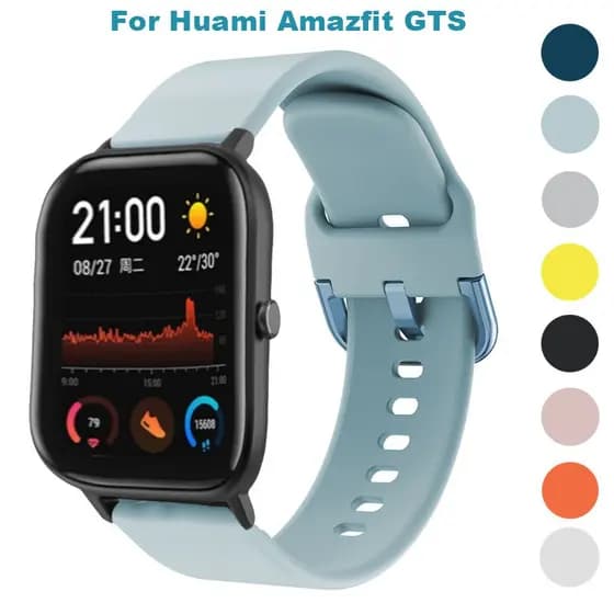 Pulseira De Relógio De Silicone De 20mm Para Huami Amazfit GTS 2 2e mini/GTR 42mm Bip U S pop Pulseiras