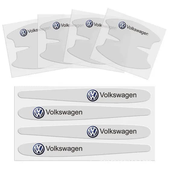 8 peças de película protetora adesiva de TPU para maçanetas de carro para Volkswagen VW Polo Fox Up Golf Gol Voyage Beet