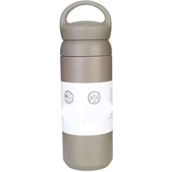 Garrafa Térmica de Água Estilo Simples, Copo Térmico com Alça Reta, Copo Térmico de Aço Inoxidável, Copo Térmico para Ca