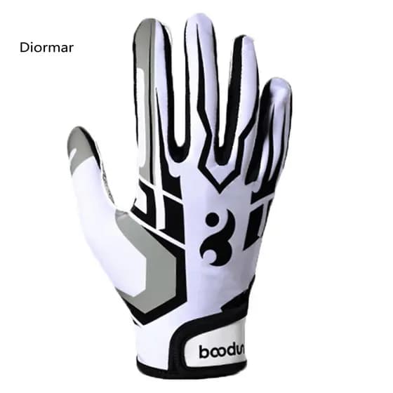 < showpoweram > BOODUN Luvas De Futebol Americano Unissex De Rugby Com Dedos Inteiros Respiráveis E Antiderrapantes