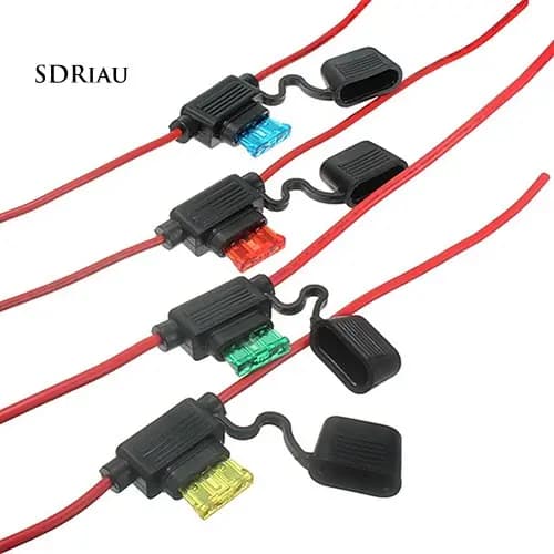 SD_Car Auto 10A 15A 20A 30A Tamanho Médio Porta Fusíveis Padrão À Prova D'água Tipo Lâmina