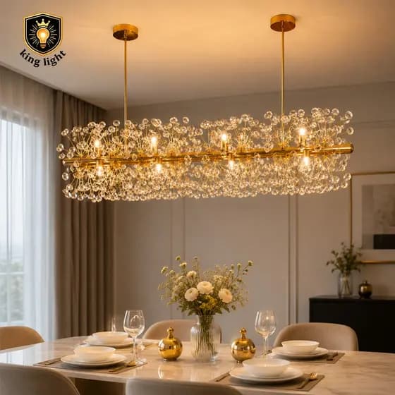 Lustre de Cristal K9 Moderno Luxo para Sala de Estar e Sala de Jantar Luminária Pendente Decorativa Soquete G9 luminaria