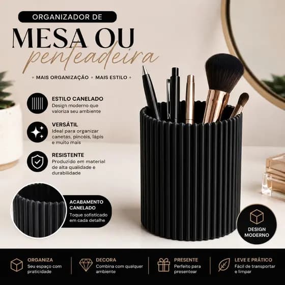 Organizador Porta Pincéis, ideal para Maquiagem e Acessórios