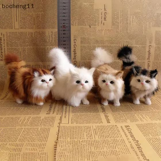 bo Bonito Simulação Gato Brinquedos De Pelúcia Macio Recheado Gatinho Modelo Falso Realista Animais Para Crianças Menina