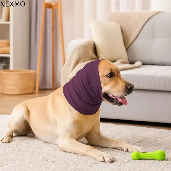 NEXMO Dog Grooming Earmuff , Faixa De Cabeça Macia Para Cães , Protetores De Orelha Calmantes , À Prova De Ruído , Respi