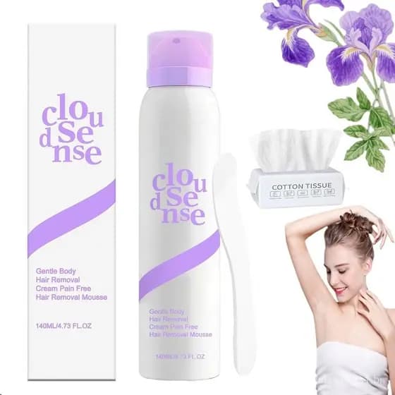Spray Depilatório Sonipure, Espuma Para Depilar, Creme Depilatório para Peles Sensíveis – Ação Rápida, Com Aloe e Ácido