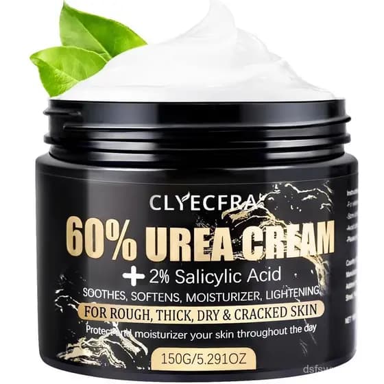 Creme de Ureia 60% com 2% de Ácido Salicílico, Creme de Ureia 60% para Pés e Mãos - Hidratante de Máxima Potência para P