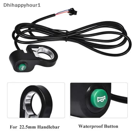 DHI Motocicleta Scooter Bicicleta Plástico Chifre Interruptor De Sinal Botão Universal 22.5mm Elétrica N