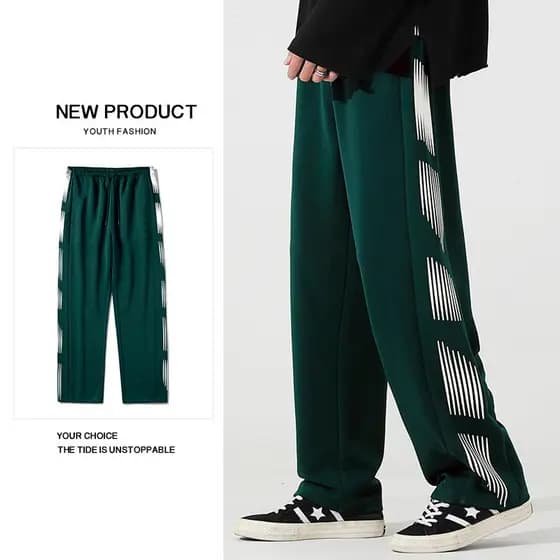 Primavera outono versão coreana calças Street Wear reto