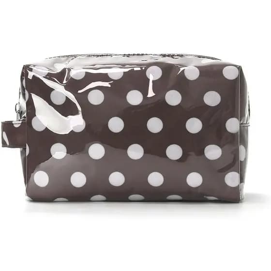 Bolsas de Maquiagem Femininas Polka Dots Coetic em PVC, Nécessaire Impermeável, Bolsa Cosmética Multiuso para Viagem e T