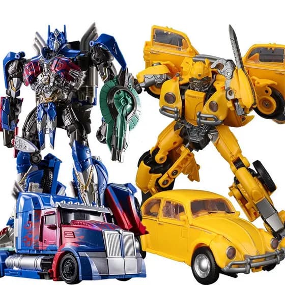 Brinquedo Grande Transformers Optimus Prime Bumblebee Robôs Carro Caminhão