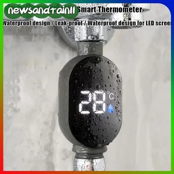 NN Cabeça De Chuveiro Termômetro Acessório Display Medidor De Temperatura Da Água Doméstica BR