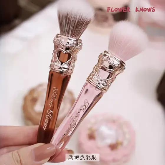Flor KNOWS Blush Pó Pincel Cacau Marrom Cabeça De Cogumelo Natural Fofo Super Macio Alto Valor De Maquiagem