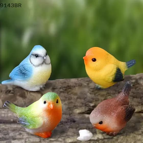 Simulação Pássaros Brinquedos Animais Bonito Mini Papagaio Modelo Figuras Em Miniatura Paisagem Ornamento Decoração Do A
