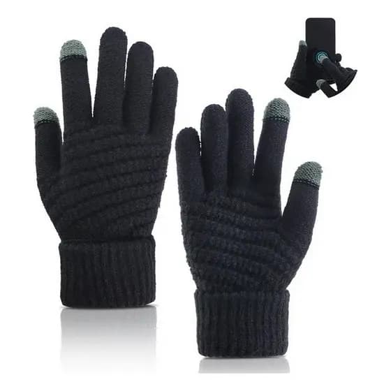 Kit 2 Pares De Luvas De Lã Para Adultos De Neve De Inverno Quente