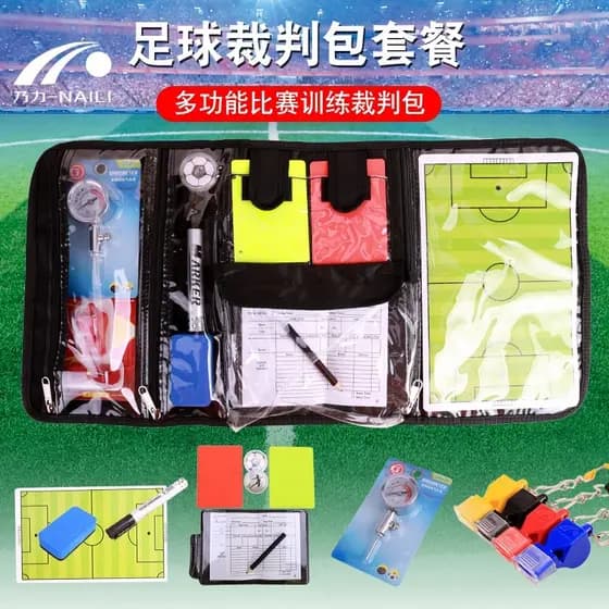 Kit de ferramentas para árbitro de futebol, cartão vermelho amarelo, árbitro, kit de ferramentas de futebol, treinador,