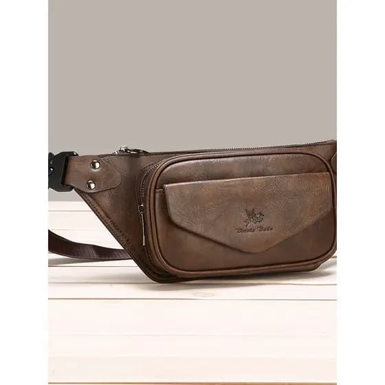 Nova bolsa de cintura masculina bolsa mensageiro Multi-bolso bolsa de moedas do telefone móvel pequena bolsa de textura