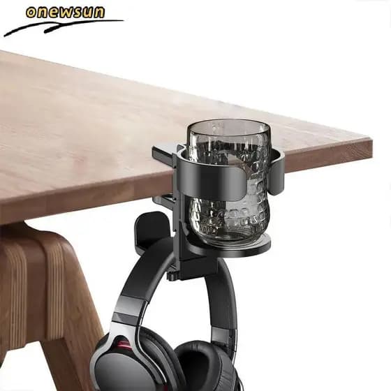 Desktop Rotação De 360 Graus Fone De Ouvido Titular Clipe Com Copo Garrafa Gamingputer PC Armazenamento Ra