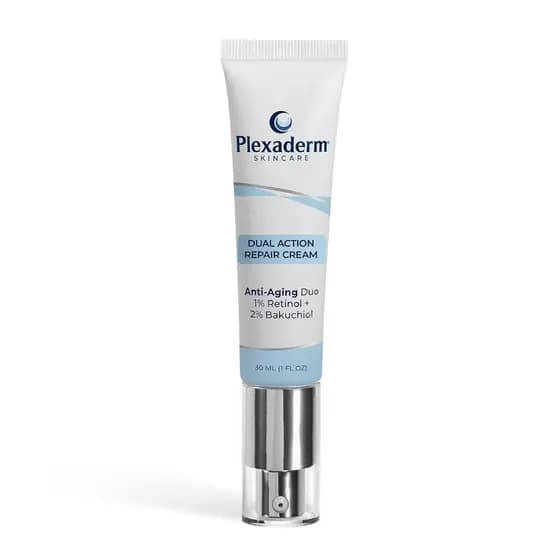 Plexaderm Creme para Pescoço com 1% de Retinol para Reparação de Dupla Ação. Creme Antienvelhecimento com Retinol, Bakuc