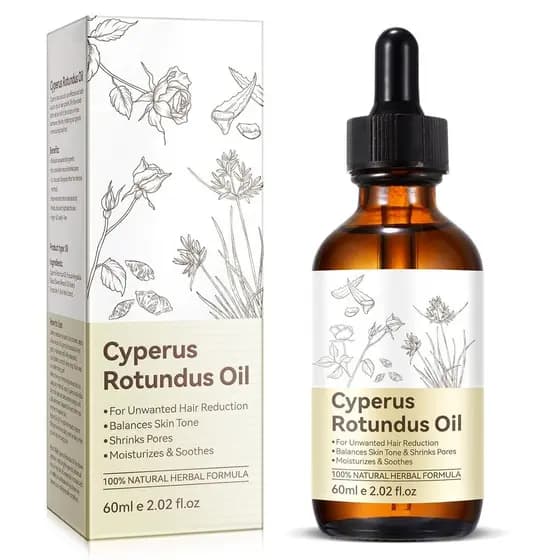 Óleo de Cyperus Rotundus, Óleo Natural de Cyperus Rotundus para Remoção de Pelos, Reduz o Crescimento de Pelos Indesejad