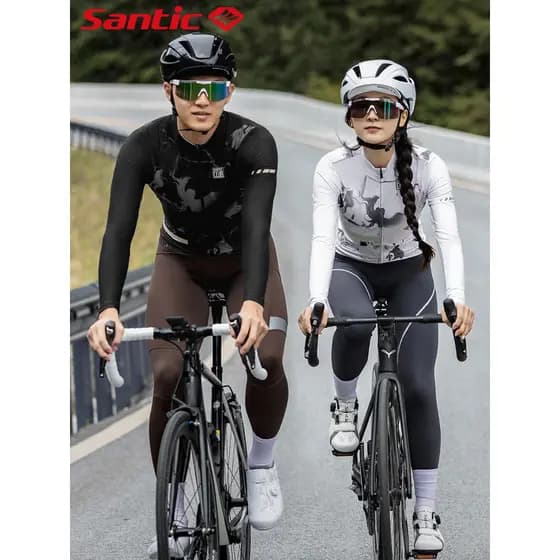 Santic Santic Santic Santic outono inverno velo camisa de ciclismo estrada Mountain Bike ciclismo manga longa topo mascu