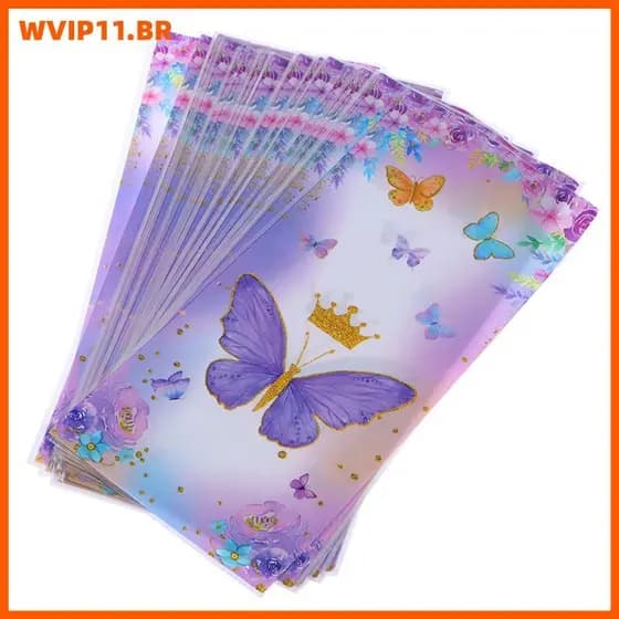 WVIP 50 Unidades De Sacos De Doces Borboleta Com Laços De Fita Para Festa De Aniversário , Chá De Bebê , Casamento BR