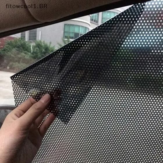 FCBR 2 Pcs 42x38cm DIY Car Stiers Sun Shades Proteção Solar Capa De Janela PVC Sombrinha Escudo Lateral Com Pequenos Bur