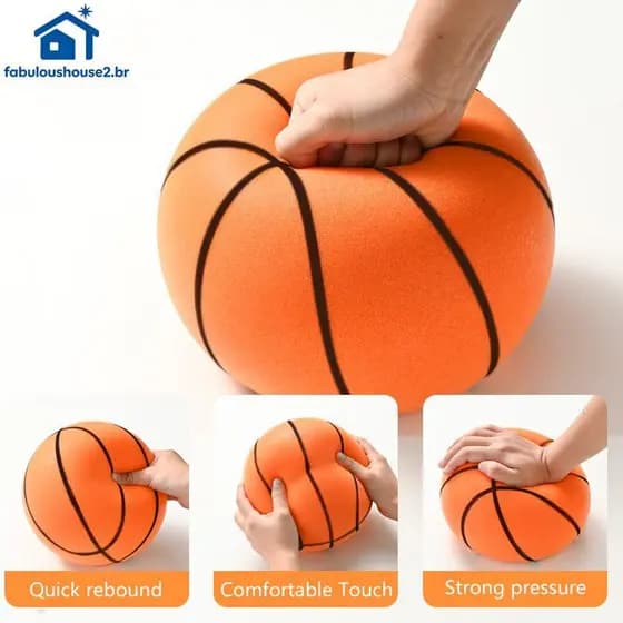 FABUL 18/21/24cm Saltando Bola Mudo Interior Silencioso Basquete Com Aro De Alta Resiliência Leve Mini Crianças Presente