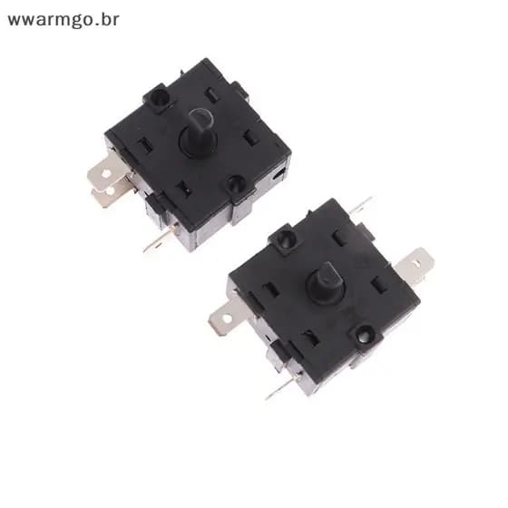 Interruptor Elétrico Do Botão De Engrenagem Aquecedor Da Sala Segunda Guerra Mundial 3Pin 5Pin Seletor De Rotativo 16A D