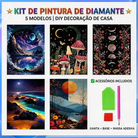 Multi-padrão fantasia paisagem pintura diamante 40*30 lona conjunto completo Material sala de estar decoração de parede
