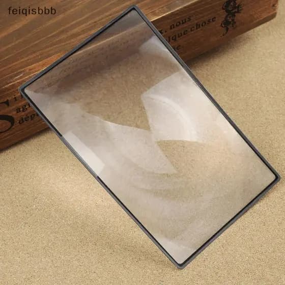 3X Ampliação De Página De Livro 180x120mm Ultra Fino PVC Lupa Folha Lente De Vidro De Leitura BR
