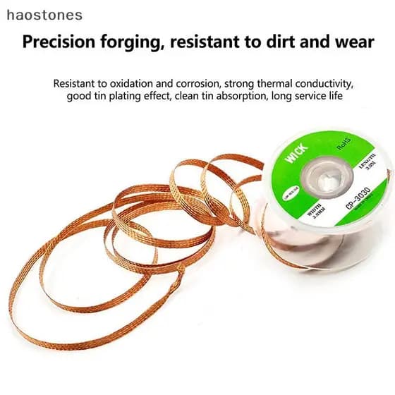 5 Pçs Desoldering Fio Trança Solda Malha Peças De Soldagem Baixo Resíduo Não-Limpo Ferramenta Removedor De Estanho De
