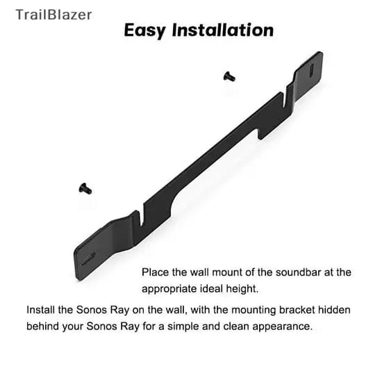 Soundbar Montagem Na Parede Braet Estilo Flutuante Acessórios Para Sonos Ray Sob A TV
