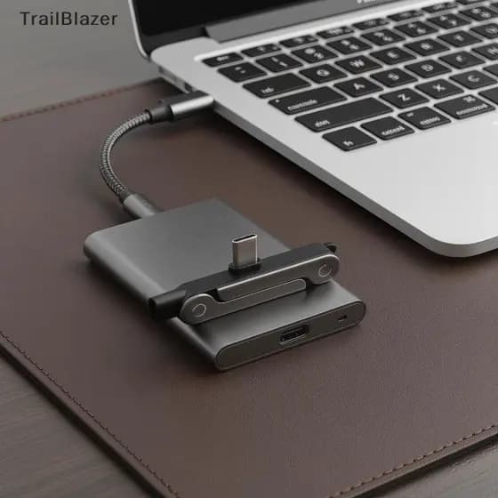 Adaptador De Dados De Carregamento Rápido Multiuso 240W Type C Para Com Suporte Conveniente Telefone , Formas E Estudant