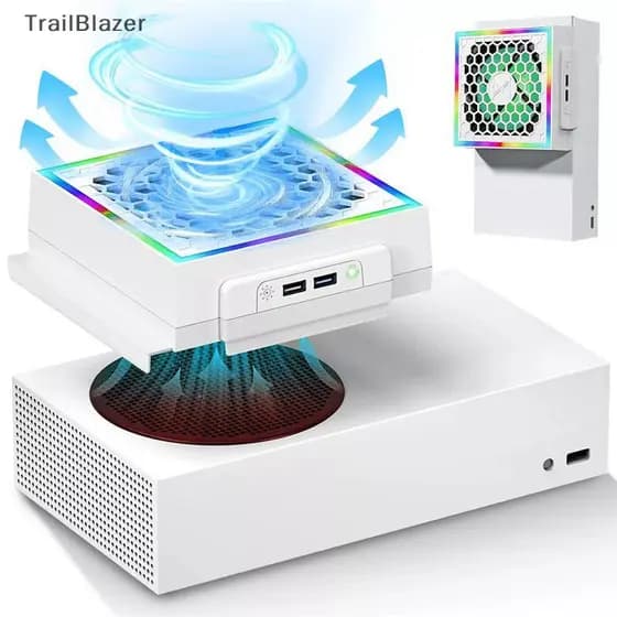 Ventilador De Refrigeração LED Atmosfera Luz 3 Engrenagens Ajustável 5V 2.4A Console 7 Modos Iluminação Acessórios Jogos