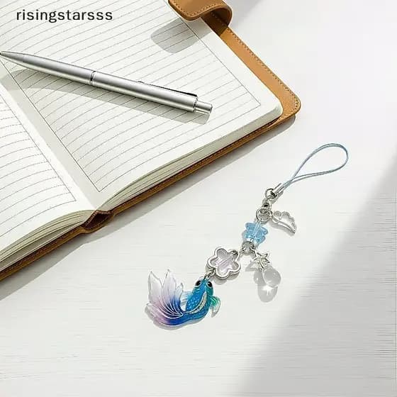 Bonito Koi Pingente Chaveiro Luy Peixe Moda Corrente Para O Telefone Móvel Feminino Saco Decoração Estilo Doce Presente