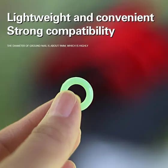 10 Pçs Anel Luminoso Ao Ar Livre Borracha De Silicone O-Ring De Advertência Para Barraca De Acampamento Acessórios Do Pr