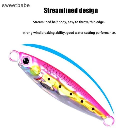 1pcs7g10g15g Isca Impressa Em 3D De Peixe De Chumbo Pequeno , De Equipamento De Pesca Biomimética Marinha De Metal