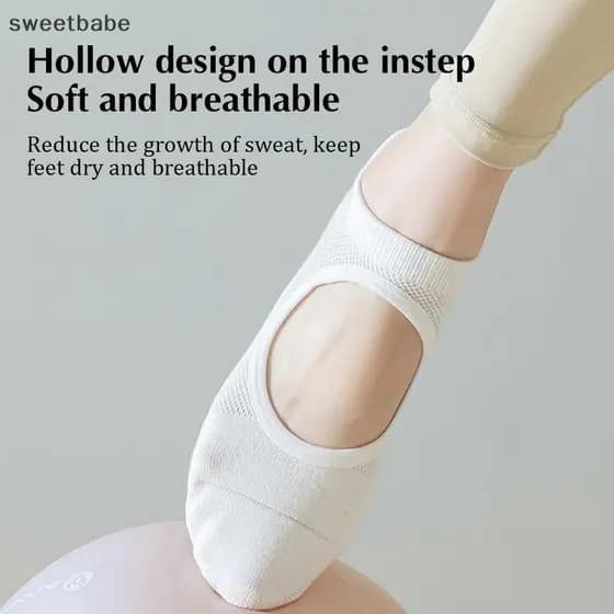 90 % Algodão Yoga Sos Anti-Skid Silicone Fitness Interior Pu Lati Feminino Desossado Ba Vazamento Esportes